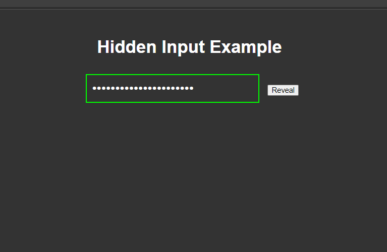 Hidden Input screenshot